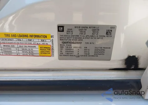 2013 GMC Acadia Denali from USA, damaged, VIN 1GKKRTKD4DJ209391